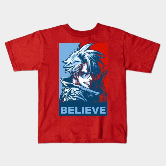 Kamina - Believe! Kids T-Shirt by Narrah